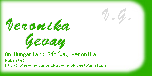 veronika gevay business card